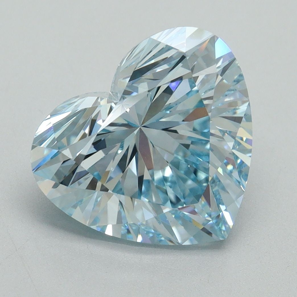 Loose Diamond - HEART 4.02ct Fancy Intense Blue VVS2: Loose Diamond - HEART 4.02ct Fancy Intense Blue VVS2 Source: This is a real non-mined Diamond that has been grown in a lab Shape: HEART Carats: 4.02 Color: Fancy Intense Blue Certification: IGI Video: