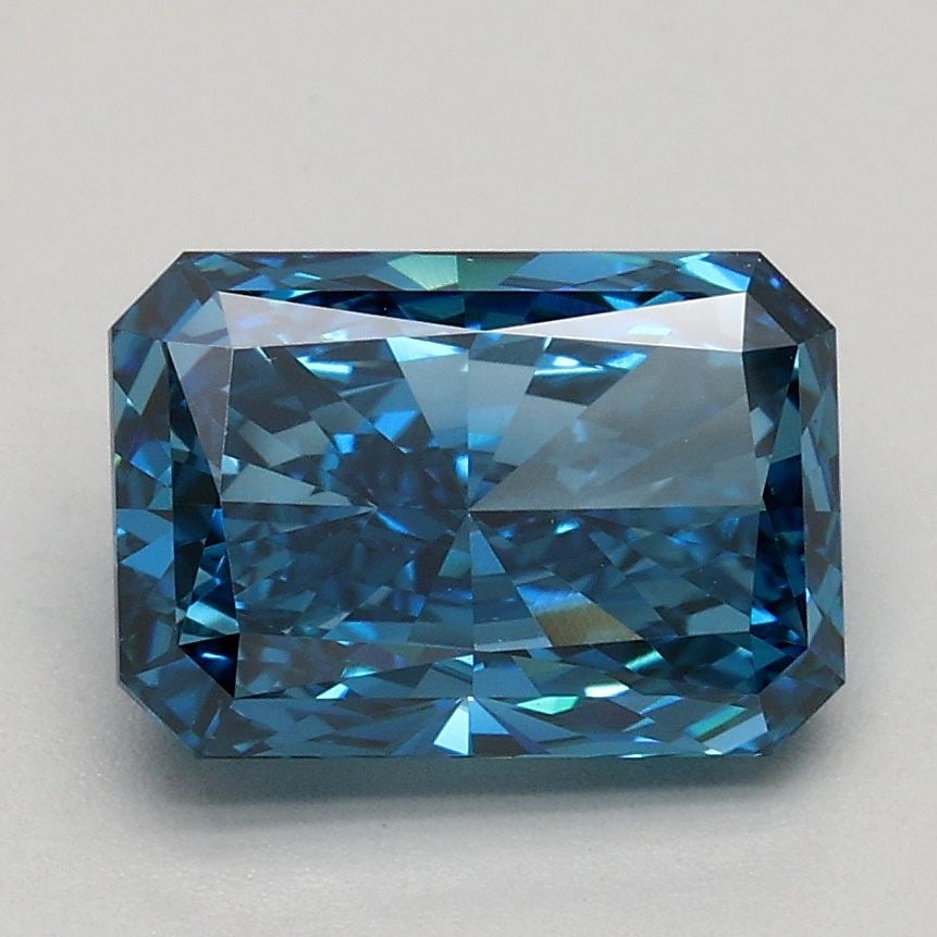 Loose Diamond - RADIANT 1.59ct Fancy Vivid Blue VS1: Loose Diamond - RADIANT 1.59ct Fancy Vivid Blue VS1 Source: This is a real non-mined Diamond that has been grown in a lab Shape: RADIANT Carats: 1.59 Color: Fancy Vivid Blue Certification: IGI Video: