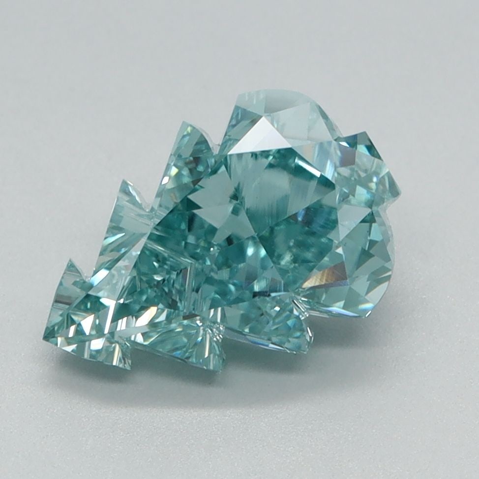 Loose Diamond - OTHER 1.66ct Fancy Vivid Blueish Green VVS2: Loose Diamond - OTHER 1.66ct Fancy Vivid Blueish Green VVS2 Source: This is a real non-mined Diamond that has been grown in a lab Shape: OTHER Carats: 1.66 Color: Fancy Vivid Blueish Green Certificati