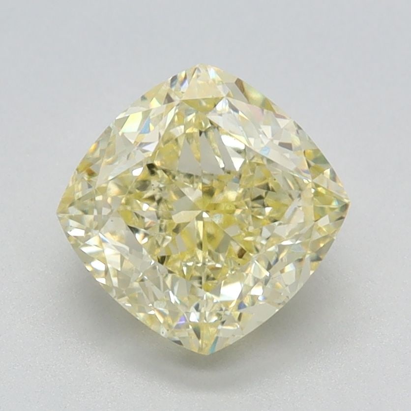 Loose Diamond - CUSHION MODIFIED 1.72ct Fancy Yellow VS1: Loose Diamond - CUSHION MODIFIED 1.72ct Fancy Yellow VS1 Source: This is a real non-mined Diamond that has been grown in a lab Shape: CUSHION MODIFIED Carats: 1.72 Color: Fancy Yellow Certification: I