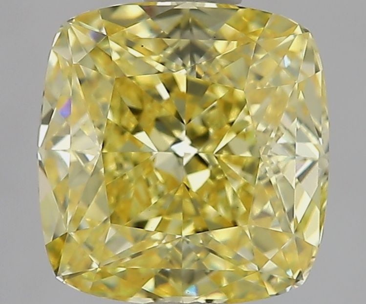 Loose Diamond - CUSHION MODIFIED 3.01ct Fancy Intense Yellow VS1: Loose Diamond - CUSHION MODIFIED 3.01ct Fancy Intense Yellow VS1 Source: This is a real non-mined Diamond that has been grown in a lab Shape: CUSHION MODIFIED Carats: 3.01 Color: Fancy Intense Yellow 