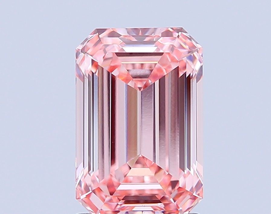 Loose Diamond - EMERALD 1.87ct Fancy Intense Pink VS1: Loose Diamond - EMERALD 1.87ct Fancy Intense Pink VS1 Source: This is a real non-mined Diamond that has been grown in a lab Shape: EMERALD Carats: 1.87 Color: Fancy Intense Pink Certification: IGI Vid