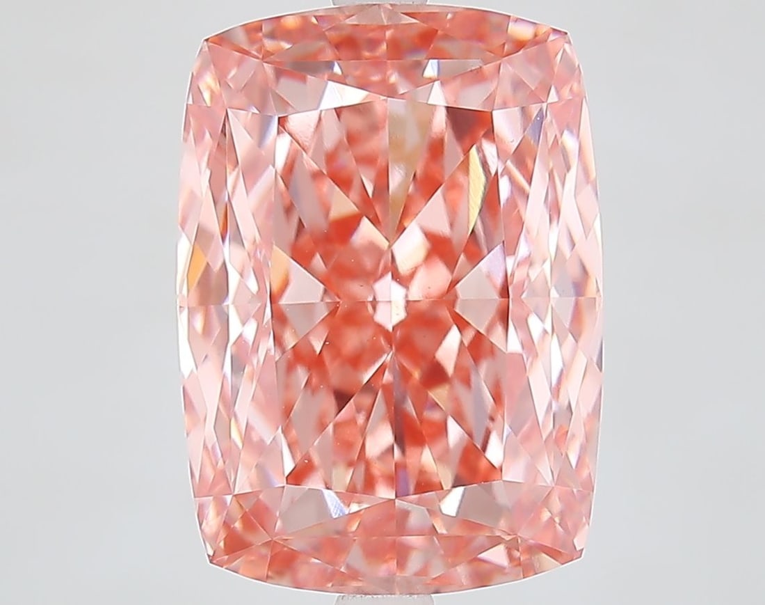 Loose Diamond - CUSHION MODIFIED 7.56ct Fancy Vivid Pink VS1: Loose Diamond - CUSHION MODIFIED 7.56ct Fancy Vivid Pink VS1 Source: This is a real non-mined Diamond that has been grown in a lab Shape: CUSHION MODIFIED Carats: 7.56 Color: Fancy Vivid Pink Certific