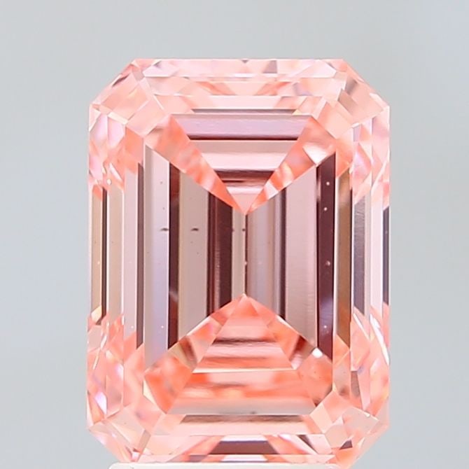 Loose Diamond - EMERALD 4.01ct Fancy Vivid Pink VS2: Loose Diamond - EMERALD 4.01ct Fancy Vivid Pink VS2 Source: This is a real non-mined Diamond that has been grown in a lab Shape: EMERALD Carats: 4.01 Color: Fancy Vivid Pink Certification: IGI Video: