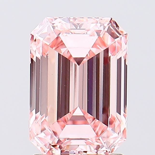 Loose Diamond - EMERALD 2.03ct Fancy Intense Pink VVS2: Loose Diamond - EMERALD 2.03ct Fancy Intense Pink VVS2 Source: This is a real non-mined Diamond that has been grown in a lab Shape: EMERALD Carats: 2.03 Color: Fancy Intense Pink Certification: IGI Vi