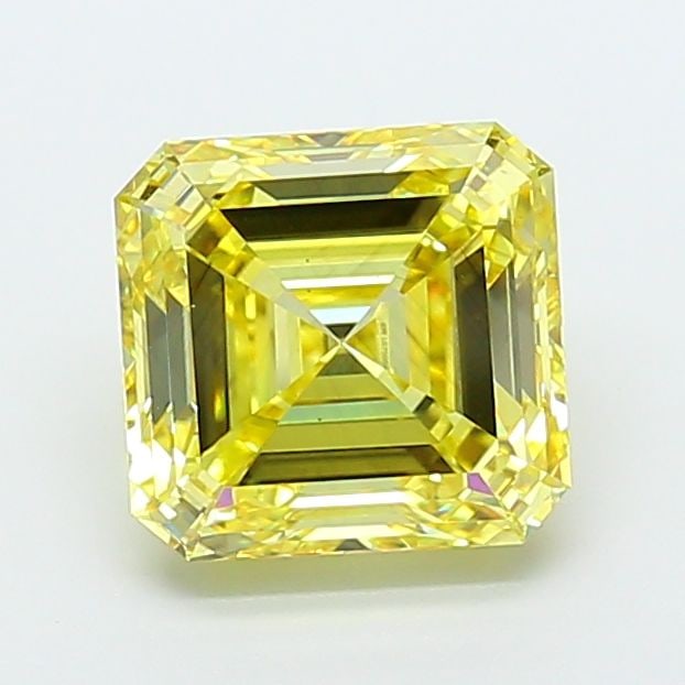 Loose Diamond - ASSCHER 5.07ct Fancy Intense Yellow VS2: Loose Diamond - ASSCHER 5.07ct Fancy Intense Yellow VS2 Source: This is a real non-mined Diamond that has been grown in a lab Shape: ASSCHER Carats: 5.07 Color: Fancy Intense Yellow Certification: IGI