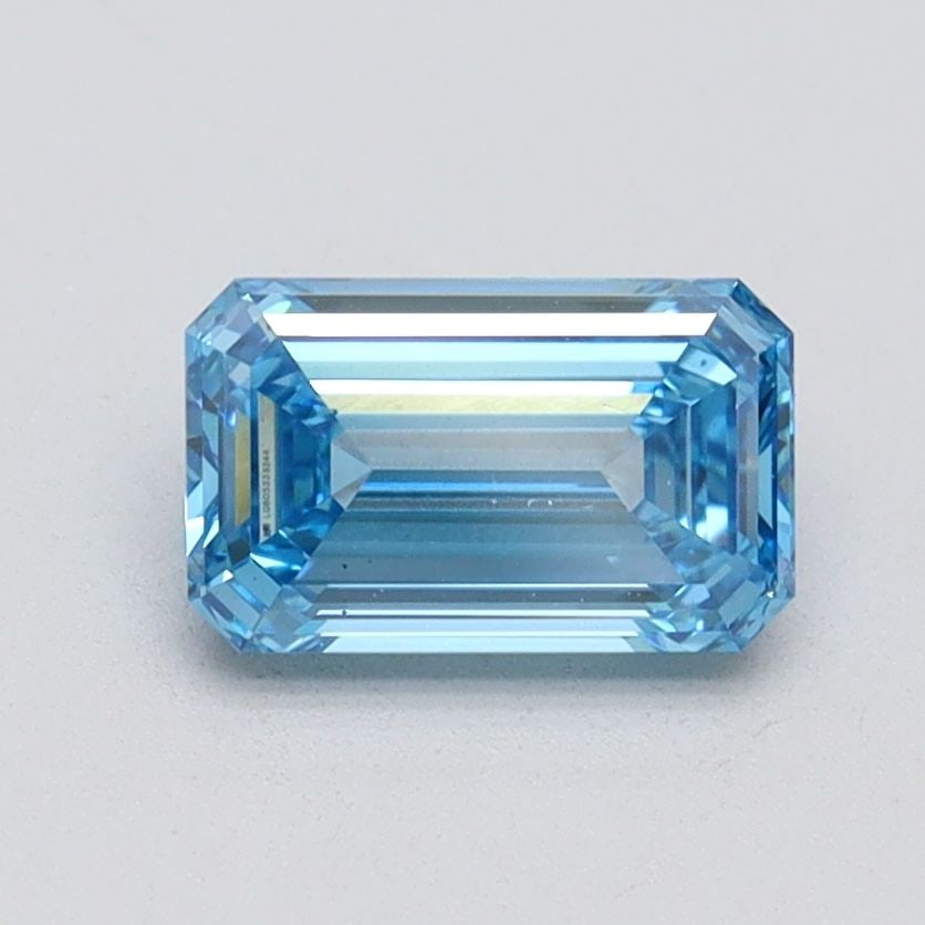Loose Diamond - EMERALD 1.01ct Fancy Vivid Blue VS2: Loose Diamond - EMERALD 1.01ct Fancy Vivid Blue VS2 Source: This is a real non-mined Diamond that has been grown in a lab Shape: EMERALD Carats: 1.01 Color: Fancy Vivid Blue Certification: IGI Video: