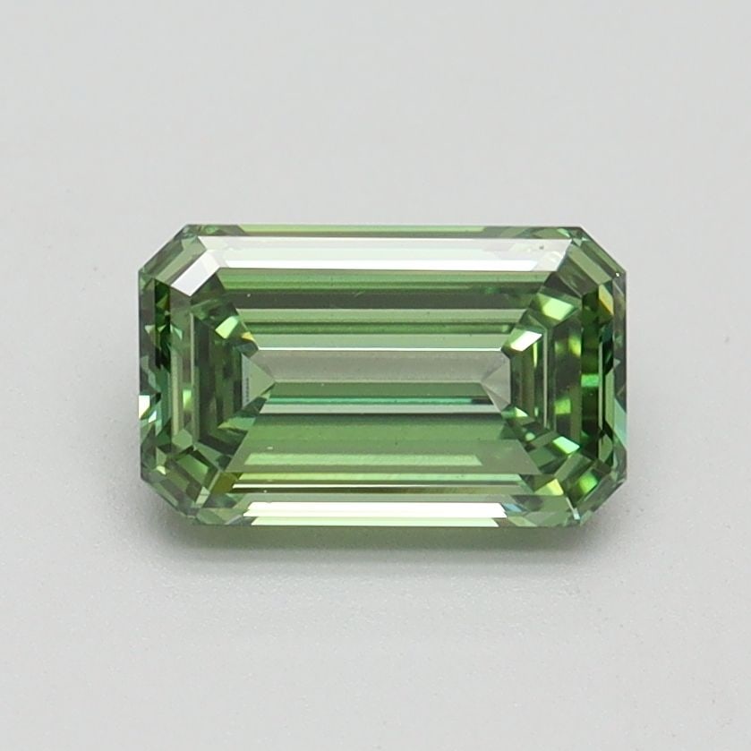 Loose Diamond - EMERALD 1.01ct Fancy Intense Green VS1: Loose Diamond - EMERALD 1.01ct Fancy Intense Green VS1 Source: This is a real non-mined Diamond that has been grown in a lab Shape: EMERALD Carats: 1.01 Color: Fancy Intense Green Certification: IGI V