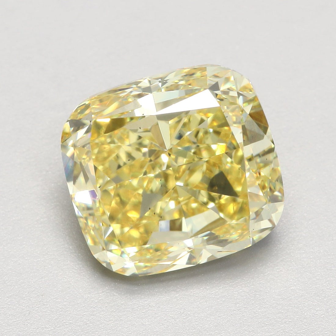 Loose Diamond - CUSHION MODIFIED 5.02ct Fancy Intense Yellow VS2: Loose Diamond - CUSHION MODIFIED 5.02ct Fancy Intense Yellow VS2 Source: This is a real non-mined Diamond that has been grown in a lab Shape: CUSHION MODIFIED Carats: 5.02 Color: Fancy Intense Yellow 