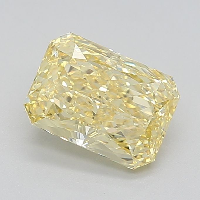 Loose Diamond - RADIANT 2.14ct Fancy Vivid Yellow VS1: Loose Diamond - RADIANT 2.14ct Fancy Vivid Yellow VS1 Source: This is a real non-mined Diamond that has been grown in a lab Shape: RADIANT Carats: 2.14 Color: Fancy Vivid Yellow Certification: IGI Vid
