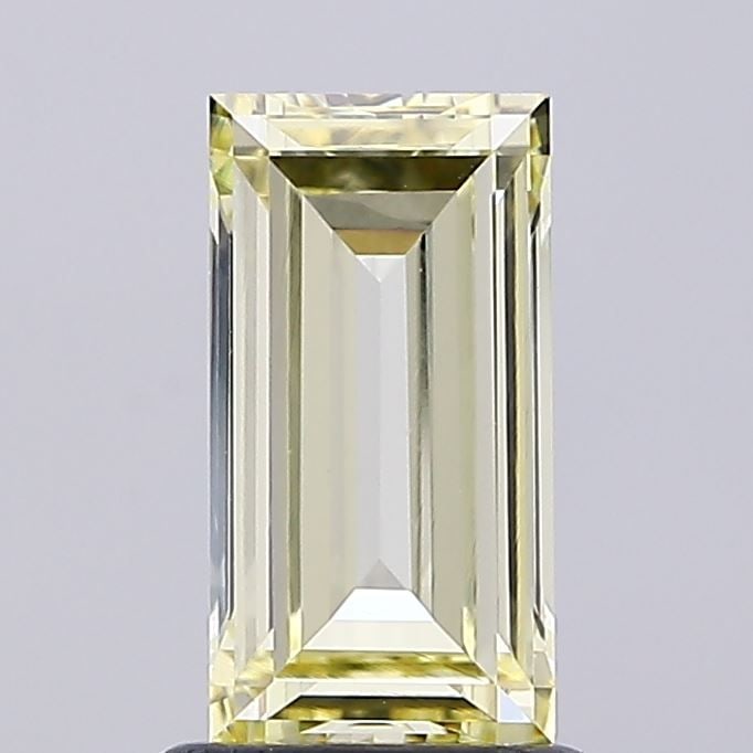 Loose Diamond - BAGUETTE 0.15ct Fancy Vivid Yellow VVS2: Loose Diamond - BAGUETTE 0.15ct Fancy Vivid Yellow VVS2 Source: This is a real non-mined Diamond that has been grown in a lab Shape: BAGUETTE Carats: 0.15 Color: Fancy Vivid Yellow Certification: NONE