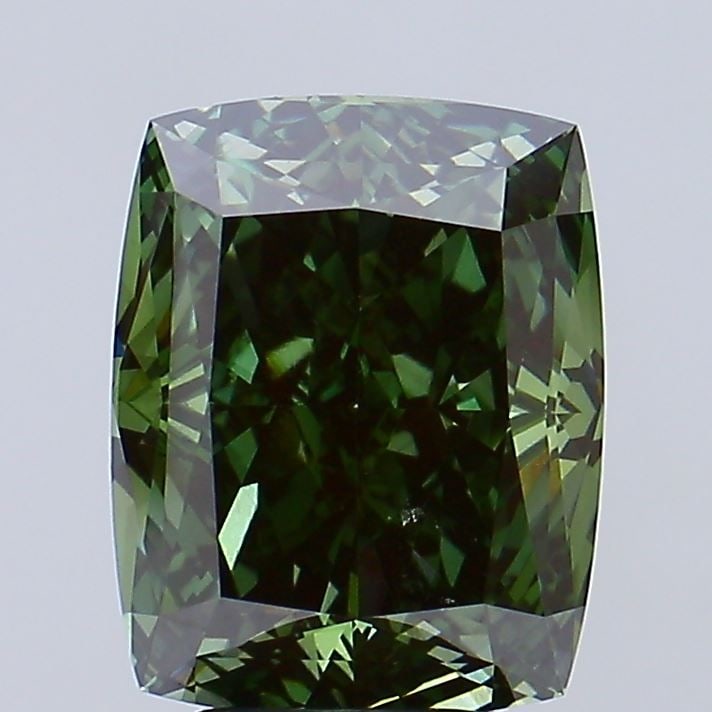 Loose Diamond - CUSHION MODIFIED 4.53ct Fancy Intense Green VS1: Loose Diamond - CUSHION MODIFIED 4.53ct Fancy Intense Green VS1 Source: This is a real non-mined Diamond that has been grown in a lab Shape: CUSHION MODIFIED Carats: 4.53 Color: Fancy Intense Green Ce