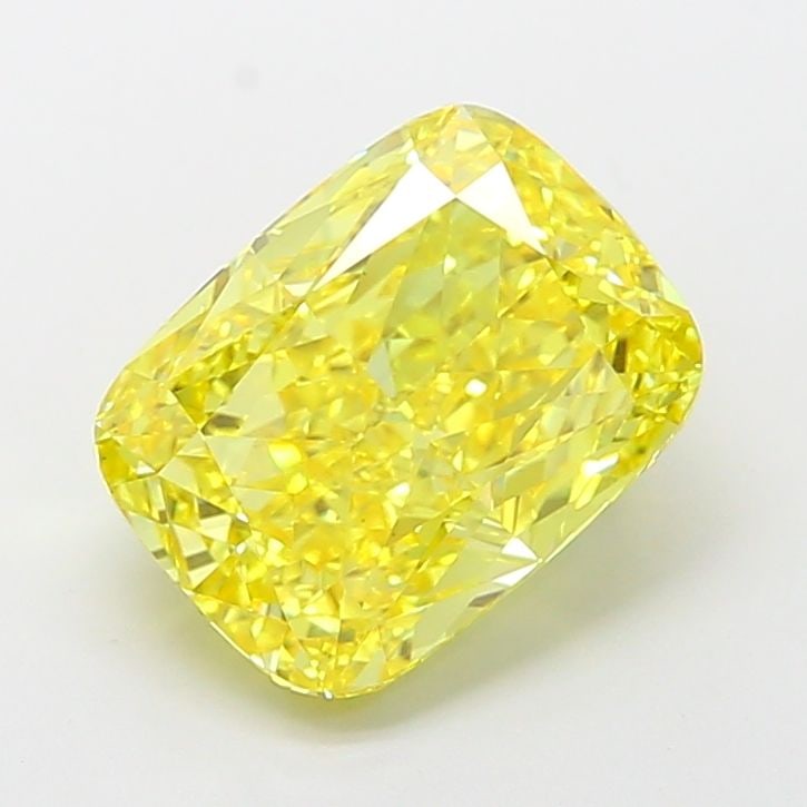 Loose Diamond - CUSHION MODIFIED 5.03ct Fancy Vivid Yellow VS1: Loose Diamond - CUSHION MODIFIED 5.03ct Fancy Vivid Yellow VS1 Source: This is a real non-mined Diamond that has been grown in a lab Shape: CUSHION MODIFIED Carats: 5.03 Color: Fancy Vivid Yellow Cert