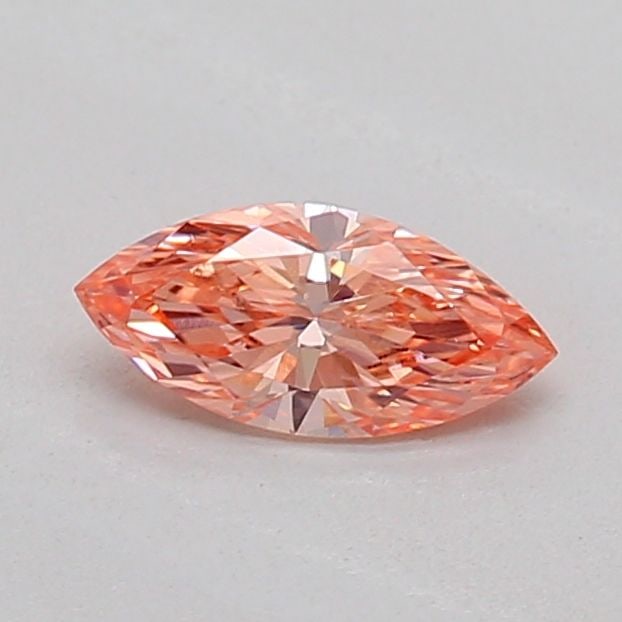Loose Diamond - MARQUISE 0.22ct Fancy Vivid Orangey Pink VS2: Loose Diamond - MARQUISE 0.22ct Fancy Vivid Orangey Pink VS2 Source: This is a real non-mined Diamond that has been grown in a lab Shape: MARQUISE Carats: 0.22 Color: Fancy Vivid Orangey Pink Certific