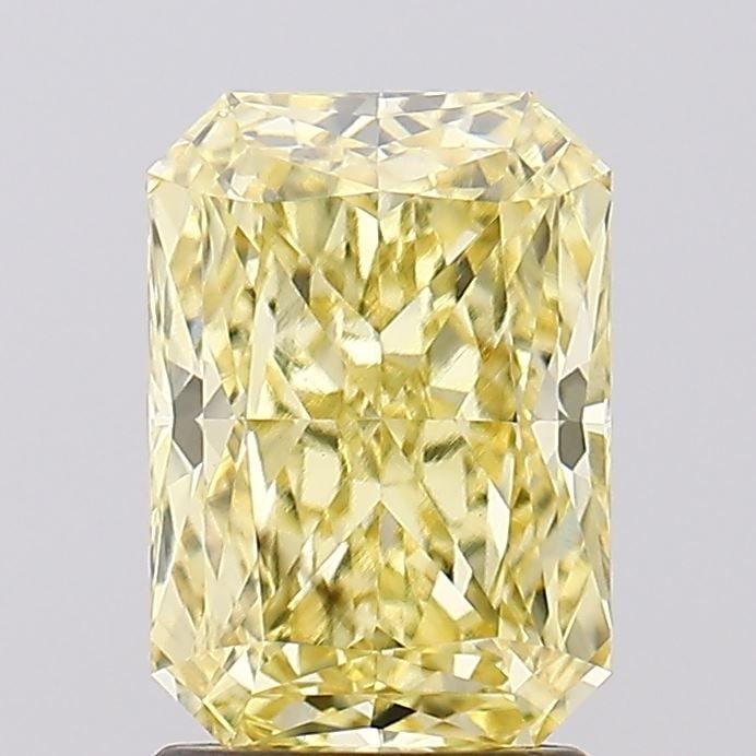 Loose Diamond - RADIANT 2.04ct Fancy Intense Yellow VVS2: Loose Diamond - RADIANT 2.04ct Fancy Intense Yellow VVS2 Source: This is a real non-mined Diamond that has been grown in a lab Shape: RADIANT Carats: 2.04 Color: Fancy Intense Yellow Certification: IG