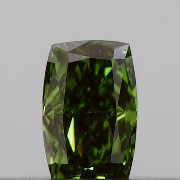 Loose Diamond - CUSHION MODIFIED 0.11ct Fancy Vivid Green VVS2: Loose Diamond - CUSHION MODIFIED 0.11ct Fancy Vivid Green VVS2 Source: This is a real non-mined Diamond that has been grown in a lab Shape: CUSHION MODIFIED Carats: 0.11 Color: Fancy Vivid Green Certi