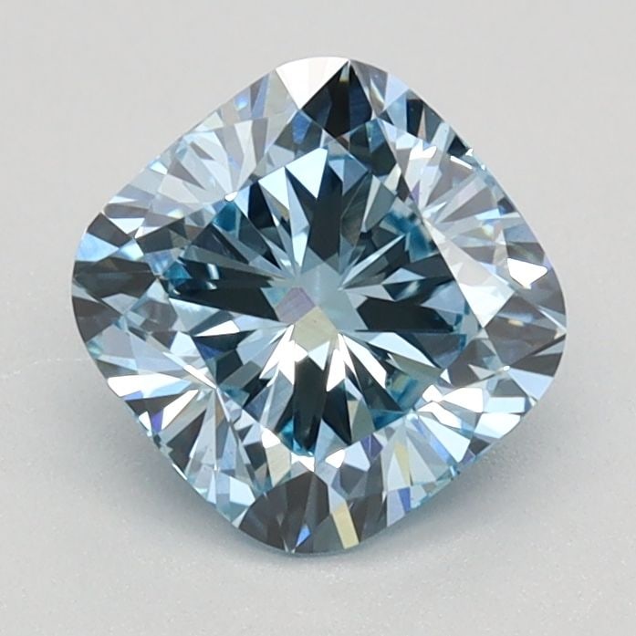 Loose Diamond - CUSHION BRILLIANT 1.06ct Fancy Intense Blue VS1: Loose Diamond - CUSHION BRILLIANT 1.06ct Fancy Intense Blue VS1 Source: This is a real non-mined Diamond that has been grown in a lab Shape: CUSHION BRILLIANT Carats: 1.06 Color: Fancy Intense Blue