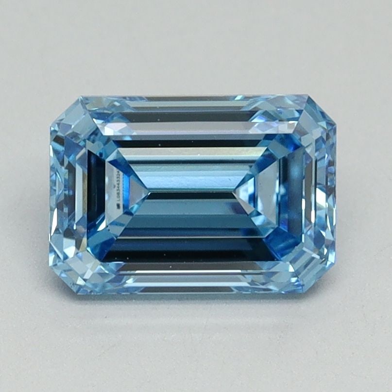 Loose Diamond - EMERALD 1.52ct Fancy Vivid Blue VS2: Loose Diamond - EMERALD 1.52ct Fancy Vivid Blue VS2 Source: This is a real non-mined Diamond that has been grown in a lab Shape: EMERALD Carats: 1.52 Color: Fancy Vivid Blue Certification: IGI Video: