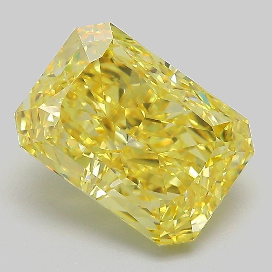 Loose Diamond - RADIANT 3.58ct Fancy Vivid Yellow VVS1: Loose Diamond - RADIANT 3.58ct Fancy Vivid Yellow VVS1 Source: This is a real non-mined Diamond that has been grown in a lab Shape: RADIANT Carats: 3.58 Color: Fancy Vivid Yellow Certification: IGI Vi