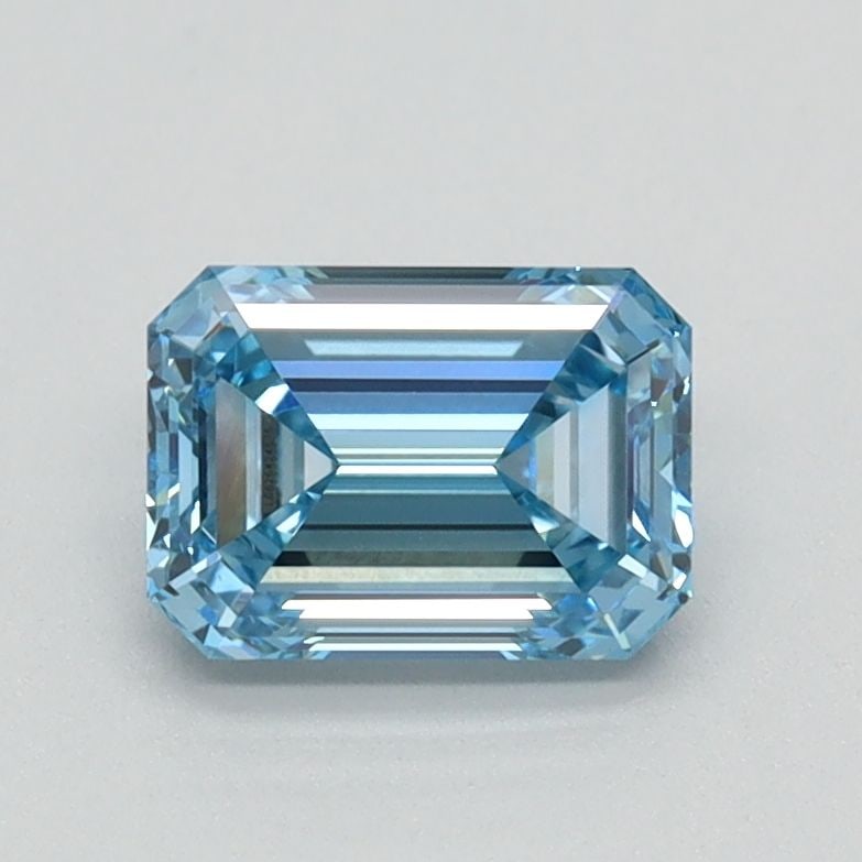 Loose Diamond - EMERALD 0.83ct Fancy Vivid Blue VS2 (1 of 1)