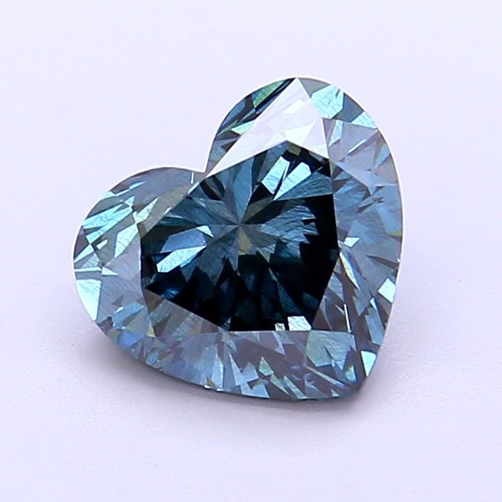 Loose Diamond - HEART 2.04ct Fancy Vivid Greenish Blue SI2: Loose Diamond - HEART 2.04ct Fancy Vivid Greenish Blue SI2 Source: This is a real non-mined Diamond that has been grown in a lab Shape: HEART Carats: 2.04 Color: Fancy Vivid Greenish Blue Certificatio