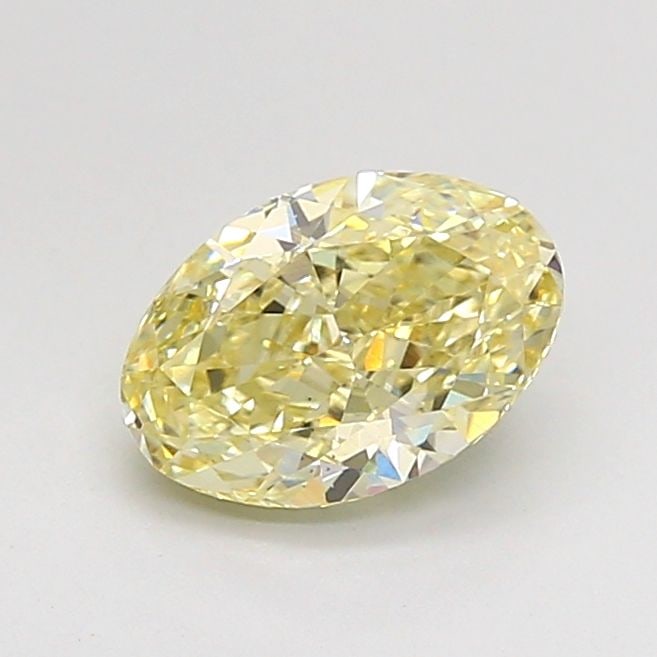Loose Diamond - OVAL 1.1ct Fancy Light Yellow VS1: Loose Diamond - OVAL 1.1ct Fancy Light Yellow VS1 Source: This is a real non-mined Diamond that has been grown in a lab Shape: OVAL Carats: 1.1 Color: Fancy Light Yellow Certification: IGI Video: