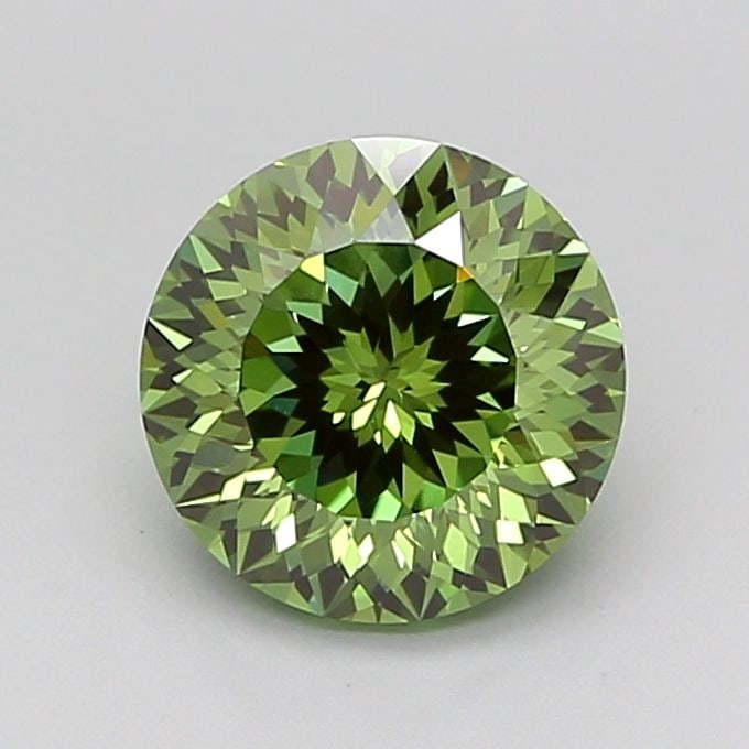 Loose Diamond - ROUND 1.57ct Fancy Vivid Green VVS2: Loose Diamond - ROUND 1.57ct Fancy Vivid Green VVS2 Source: This is a real non-mined Diamond that has been grown in a lab Shape: ROUND Carats: 1.57 Color: Fancy Vivid Green Certification: IGI Video: