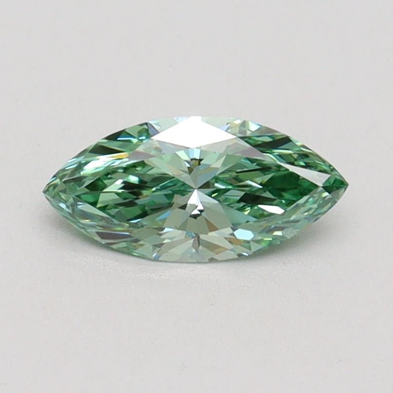Loose Diamond - MARQUISE 0.51ct Fancy Vivid Green SI1: Loose Diamond - MARQUISE 0.51ct Fancy Vivid Green SI1 Source: This is a real non-mined Diamond that has been grown in a lab Shape: MARQUISE Carats: 0.51 Color: Fancy Vivid Green Certification: IGI Vid