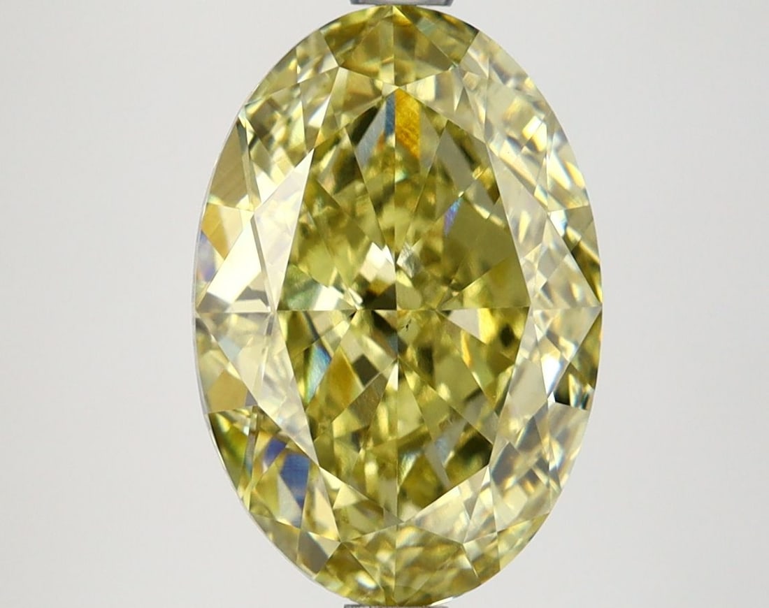 Loose Diamond - OVAL 4.19ct Fancy Intense Yellow VS1: Loose Diamond - OVAL 4.19ct Fancy Intense Yellow VS1 Source: This is a real non-mined Diamond that has been grown in a lab Shape: OVAL Carats: 4.19 Color: Fancy Intense Yellow Certification: IGI