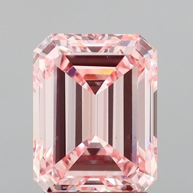 Loose Diamond - EMERALD 2.0ct Fancy Intense Pink VS1: Loose Diamond - EMERALD 2.0ct Fancy Intense Pink VS1 Source: This is a real non-mined Diamond that has been grown in a lab Shape: EMERALD Carats: 2.0 Color: Fancy Intense Pink Certification: IGI Video