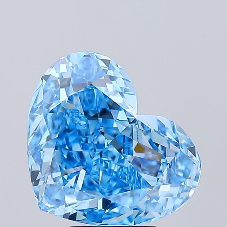 Loose Diamond - HEART 5.11ct Fancy Vivid Blue VVS2: Loose Diamond - HEART 5.11ct Fancy Vivid Blue VVS2 Source: This is a real non-mined Diamond that has been grown in a lab Shape: HEART Carats: 5.11 Color: Fancy Vivid Blue Certification: IGI Video: