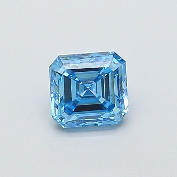 Loose Diamond - ASSCHER 0.93ct Fancy Vivid Blue VS1: Loose Diamond - ASSCHER 0.93ct Fancy Vivid Blue VS1 Source: This is a real non-mined Diamond that has been grown in a lab Shape: ASSCHER Carats: 0.93 Color: Fancy Vivid Blue Certification: IGI Video: