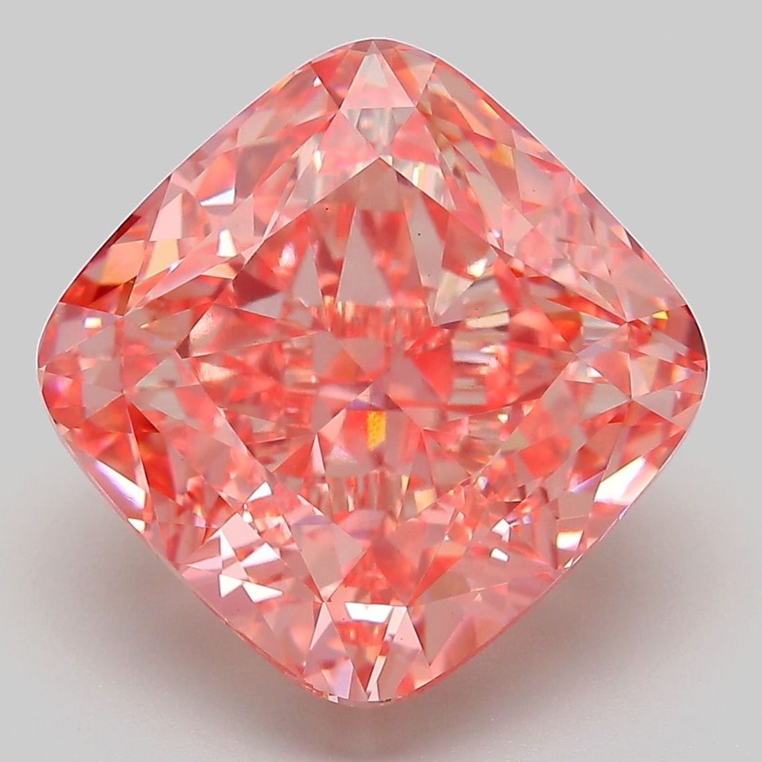 Loose Diamond - CUSHION MODIFIED 10.13ct Fancy Vivid Pink VS1: Loose Diamond - CUSHION MODIFIED 10.13ct Fancy Vivid Pink VS1 Source: This is a real non-mined Diamond that has been grown in a lab Shape: CUSHION MODIFIED Carats: 10.13 Color: Fancy Vivid Pink Certif