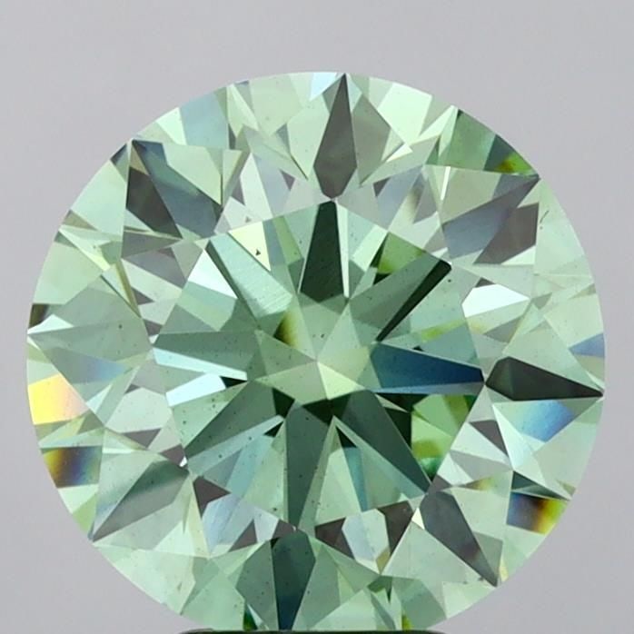 Ideal Loose Diamond - ROUND 5.39ct Fancy Vivid Green VS2 (1 of 1)