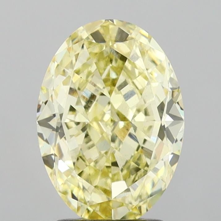 Loose Diamond - OVAL 3.02ct Fancy Light Yellow VS1: Loose Diamond - OVAL 3.02ct Fancy Light Yellow VS1 Source: This is a real non-mined Diamond that has been grown in a lab Shape: OVAL Carats: 3.02 Color: Fancy Light Yellow Certification: IGI Video: