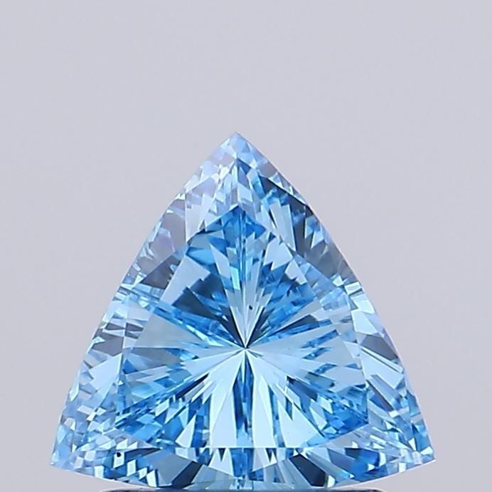 Loose Diamond - TRIANGULAR 0.91ct Fancy Vivid Blue VS1: Loose Diamond - TRIANGULAR 0.91ct Fancy Vivid Blue VS1 Source: This is a real non-mined Diamond that has been grown in a lab Shape: TRIANGULAR Carats: 0.91 Color: Fancy Vivid Blue Certification: IGI
