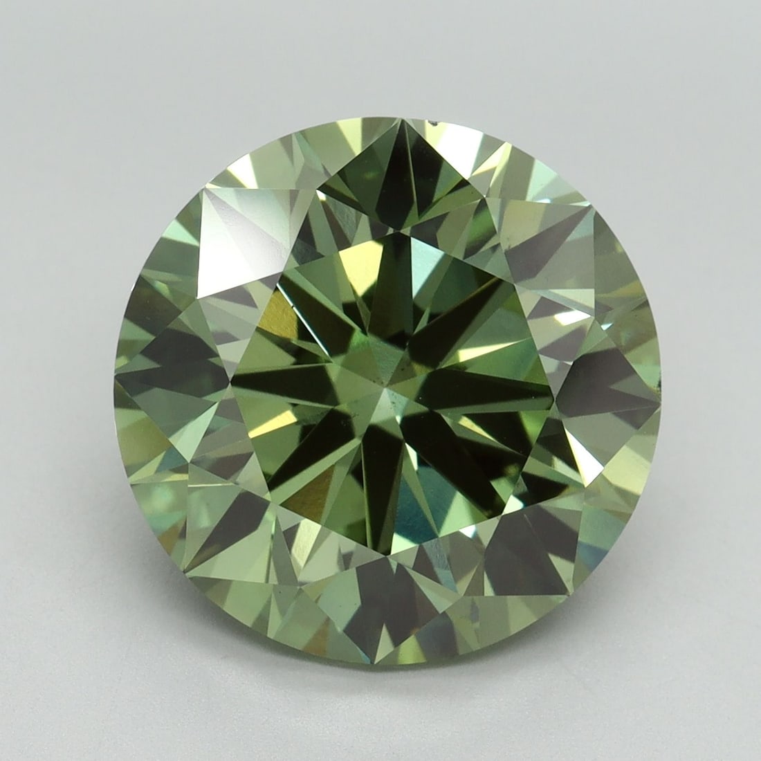 Ideal Loose Diamond - ROUND 9.03ct Fancy Vivid Green VS2: Ideal Loose Diamond - ROUND 9.03ct Fancy Vivid Green VS2 Source: This is a real non-mined Diamond that has been grown in a lab Shape: ROUND Carats: 9.03 Color: Fancy Vivid Green Certification: IGI Vid