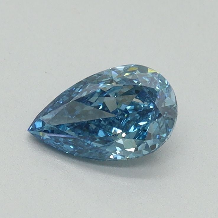 Loose Diamond - PEAR 0.55ct Fancy Vivid Blue VS1: Loose Diamond - PEAR 0.55ct Fancy Vivid Blue VS1 Source: This is a real non-mined Diamond that has been grown in a lab Shape: PEAR Carats: 0.55 Color: Fancy Vivid Blue Certification: IGI Video: