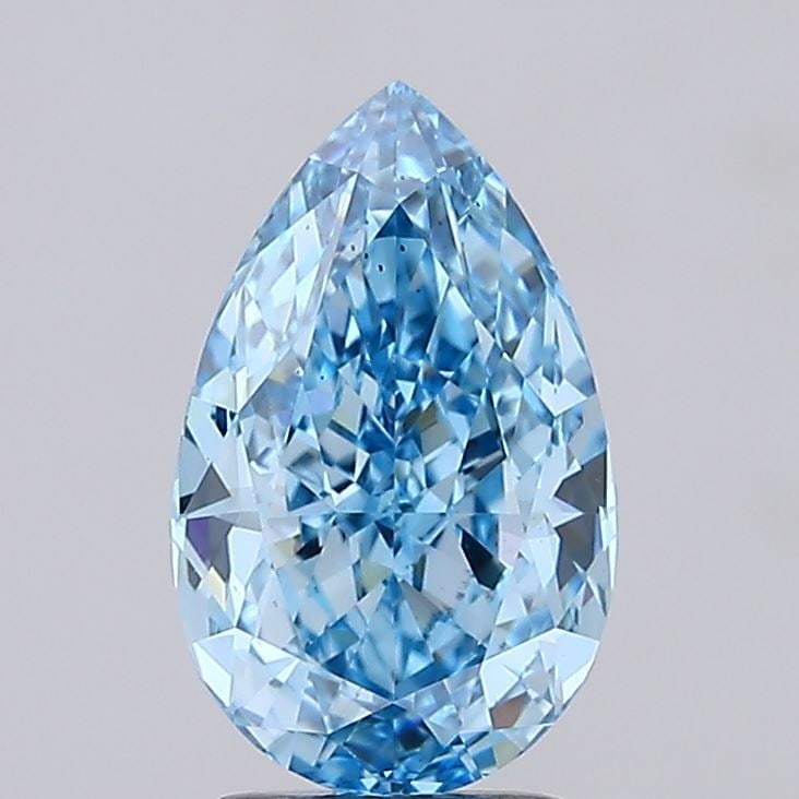 Loose Diamond - PEAR 3.23ct Fancy Vivid Blue VS2: Loose Diamond - PEAR 3.23ct Fancy Vivid Blue VS2 Source: This is a real non-mined Diamond that has been grown in a lab Shape: PEAR Carats: 3.23 Color: Fancy Vivid Blue Certification: IGI Video: