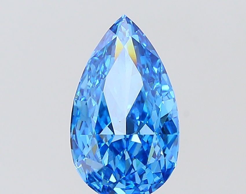 Loose Diamond - PEAR 2.56ct Fancy Vivid Blue VS2: Loose Diamond - PEAR 2.56ct Fancy Vivid Blue VS2 Source: This is a real non-mined Diamond that has been grown in a lab Shape: PEAR Carats: 2.56 Color: Fancy Vivid Blue Certification: IGI Video: