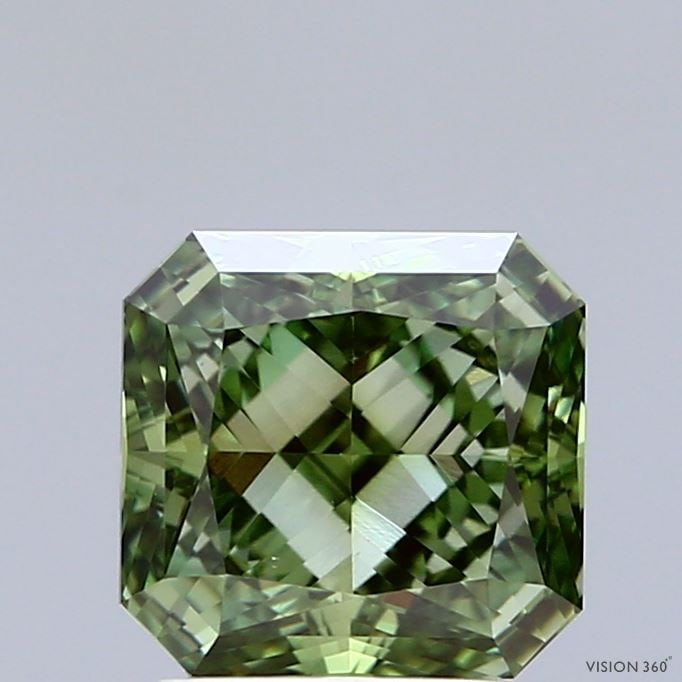 Loose Diamond - SQUARE RADIANT 1.78ct Fancy Vivid Green VS1: Loose Diamond - SQUARE RADIANT 1.78ct Fancy Vivid Green VS1 Source: This is a real non-mined Diamond that has been grown in a lab Shape: SQUARE RADIANT Carats: 1.78 Color: Fancy Vivid Green Certificat