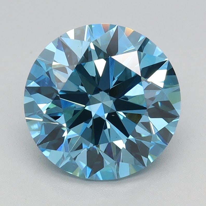 Ideal Loose Diamond - ROUND 1.68ct Fancy Vivid Blue VS1: Ideal Loose Diamond - ROUND 1.68ct Fancy Vivid Blue VS1 Source: This is a real non-mined Diamond that has been grown in a lab Shape: ROUND Carats: 1.68 Color: Fancy Vivid Blue Certification: IGI