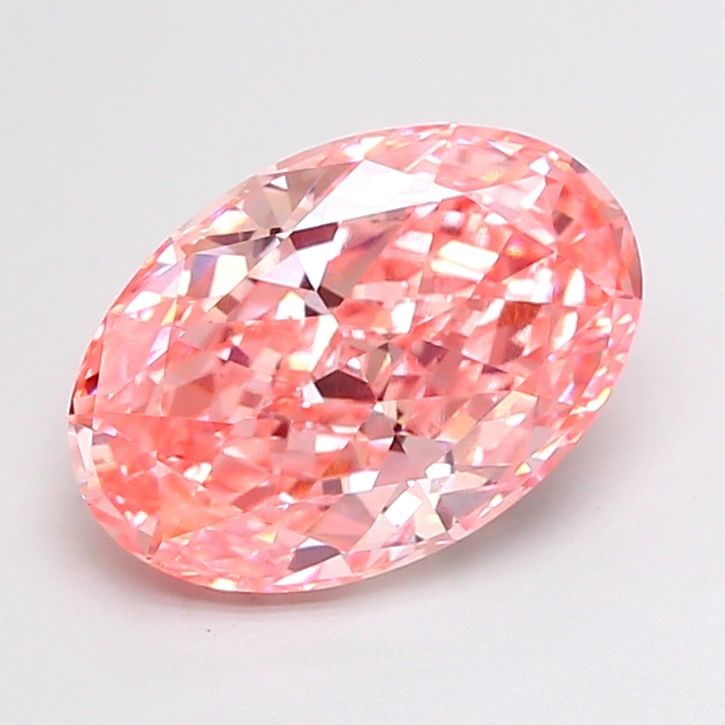 Loose Diamond - OVAL 2.78ct Fancy Vivid Pink VS1: Loose Diamond - OVAL 2.78ct Fancy Vivid Pink VS1 Source: This is a real non-mined Diamond that has been grown in a lab Shape: OVAL Carats: 2.78 Color: Fancy Vivid Pink Certification: IGI Video: