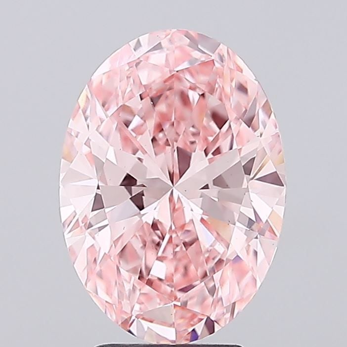 Loose Diamond - OVAL 4.01ct Fancy Vivid Pink VS2: Loose Diamond - OVAL 4.01ct Fancy Vivid Pink VS2 Source: This is a real non-mined Diamond that has been grown in a lab Shape: OVAL Carats: 4.01 Color: Fancy Vivid Pink Certification: IGI Video: