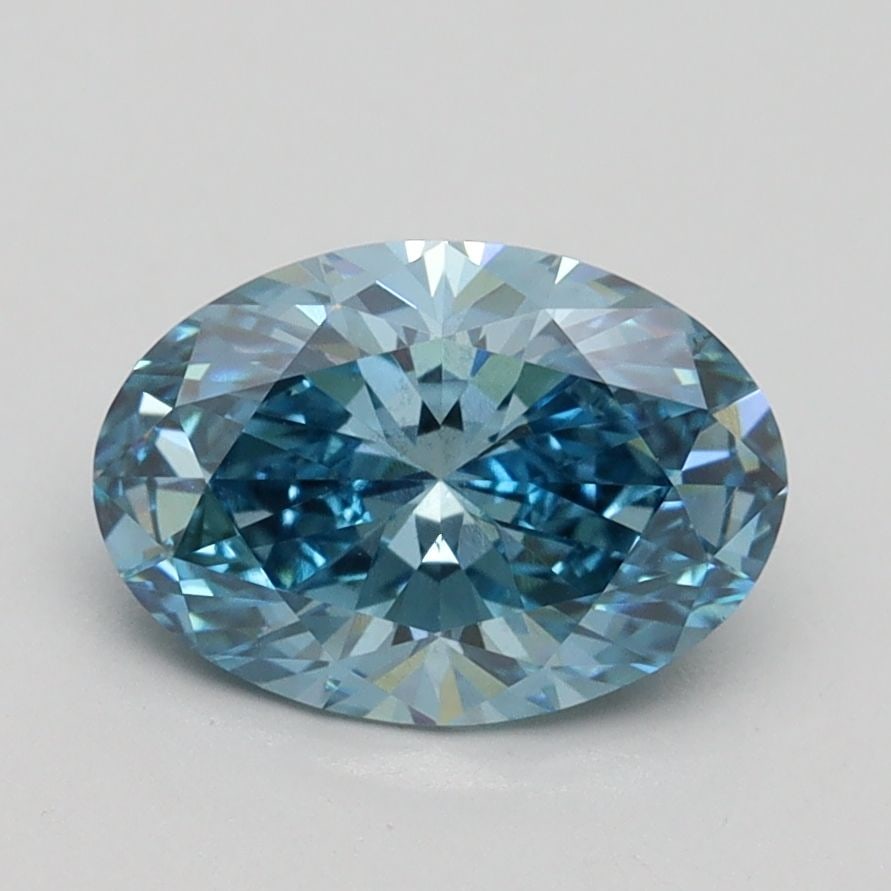 Loose Diamond - OVAL 1.54ct Fancy Vivid Blue VS2: Loose Diamond - OVAL 1.54ct Fancy Vivid Blue VS2 Source: This is a real non-mined Diamond that has been grown in a lab Shape: OVAL Carats: 1.54 Color: Fancy Vivid Blue Certification: IGI Video: Video