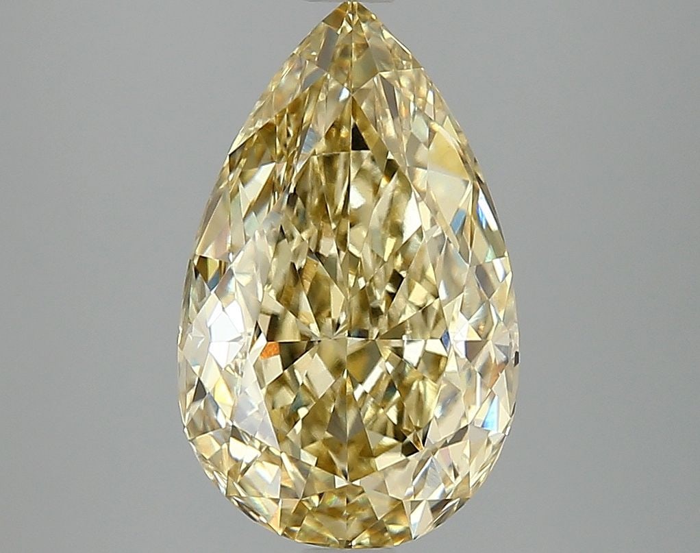 Loose Diamond - PEAR 4.06ct Fancy Intense Yellow VS1: Loose Diamond - PEAR 4.06ct Fancy Intense Yellow VS1 Source: This is a real non-mined Diamond that has been grown in a lab Shape: PEAR Carats: 4.06 Color: Fancy Intense Yellow Certification: IGI Video