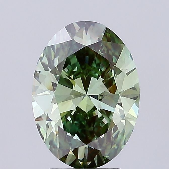 Loose Diamond - OVAL 3.01ct Fancy Vivid Green VS1: Loose Diamond - OVAL 3.01ct Fancy Vivid Green VS1 Source: This is a real non-mined Diamond that has been grown in a lab Shape: OVAL Carats: 3.01 Color: Fancy Vivid Green Certification: IGI Video: