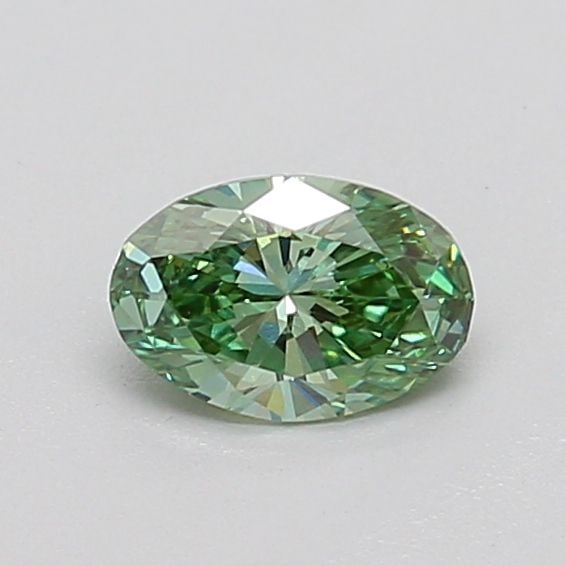 Loose Diamond - OVAL 0.39ct Fancy Vivid Green VS2: Loose Diamond - OVAL 0.39ct Fancy Vivid Green VS2 Source: This is a real non-mined Diamond that has been grown in a lab Shape: OVAL Carats: 0.39 Color: Fancy Vivid Green Certification: IGI Video:
