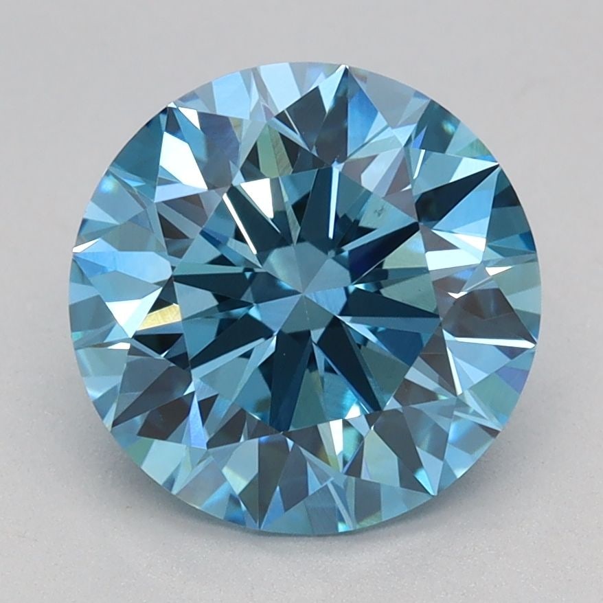 Ideal Loose Diamond - ROUND 2.01ct Fancy Vivid Blue VS1: Ideal Loose Diamond - ROUND 2.01ct Fancy Vivid Blue VS1 Source: This is a real non-mined Diamond that has been grown in a lab Shape: ROUND Carats: 2.01 Color: Fancy Vivid Blue Certification: IGI Video