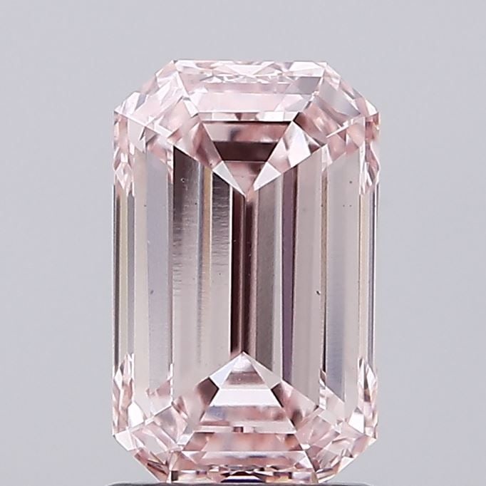 Loose Diamond - EMERALD 2.08ct Fancy Pink VS1: Loose Diamond - EMERALD 2.08ct Fancy Pink VS1 Source: This is a real non-mined Diamond that has been grown in a lab Shape: EMERALD Carats: 2.08 Color: Fancy Pink Certification: IGI Video:
